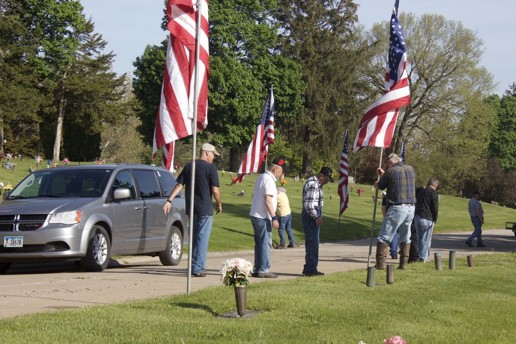 Avenue of Flags at Forests Cemetery